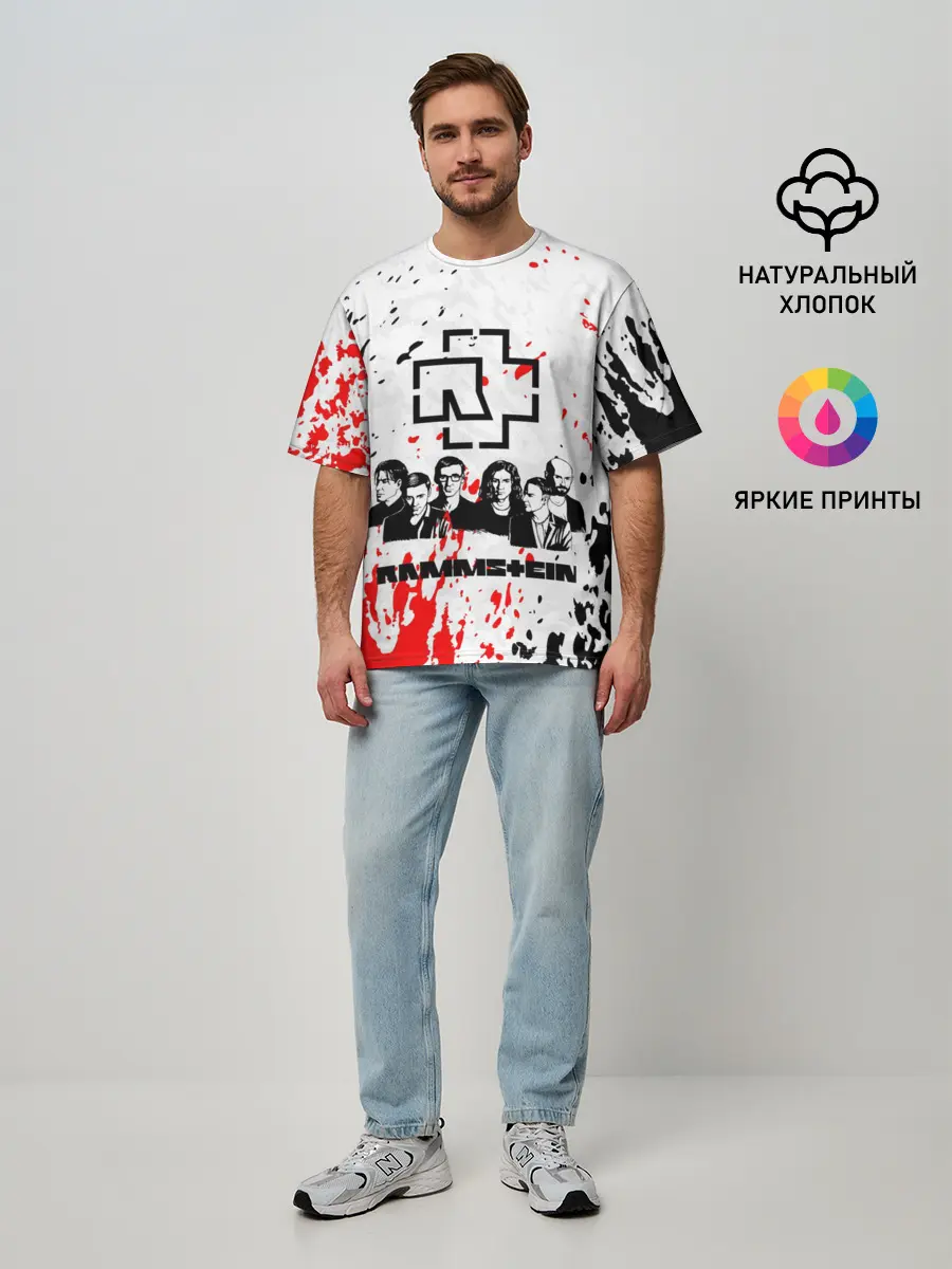 Мужская футболка оверсайз / RAMMSTEIN