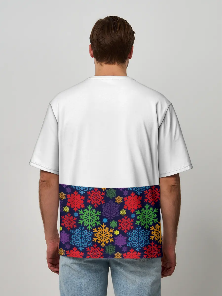 Мужская футболка оверсайз / Merry Christmas