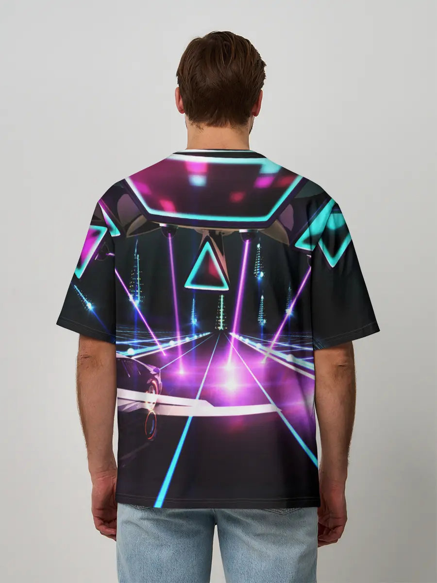 Мужская футболка оверсайз / КИБЕРГОРОД