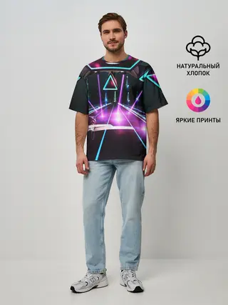 Мужская футболка оверсайз / КИБЕРГОРОД