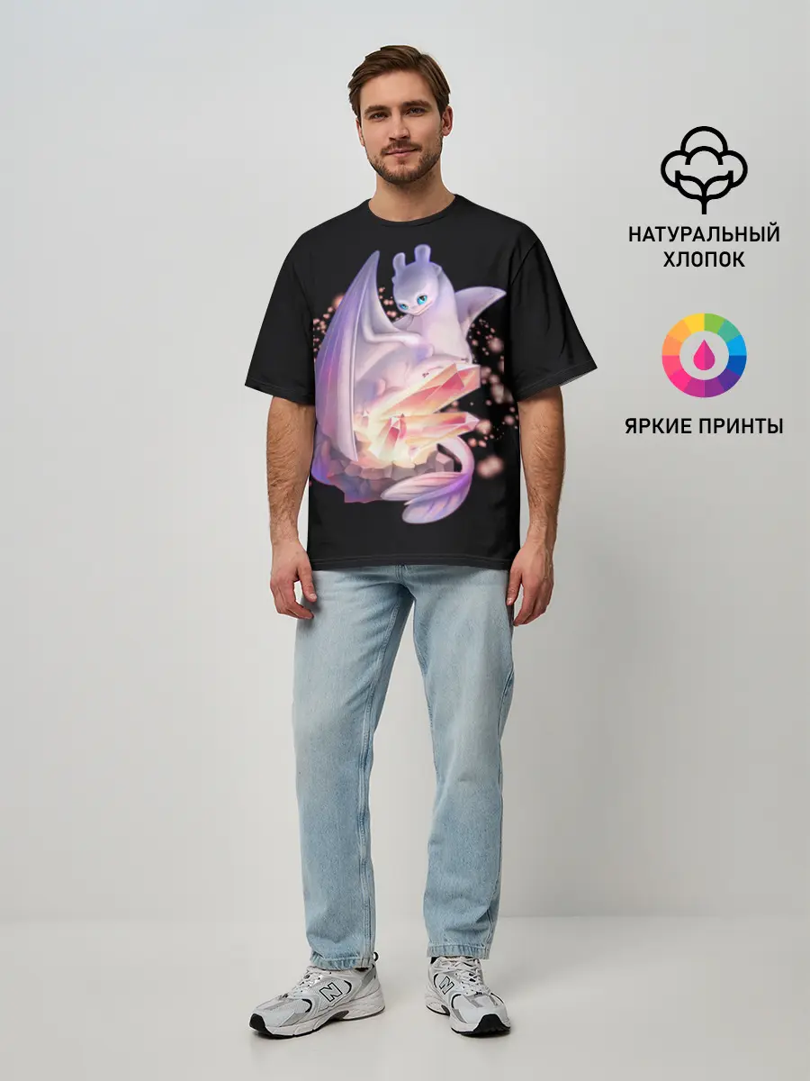 Мужская футболка оверсайз / дневная фурия