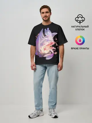 Мужская футболка оверсайз / дневная фурия