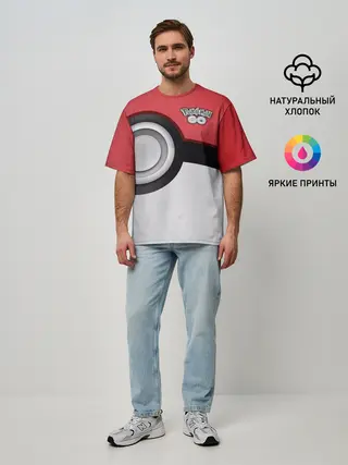 Мужская футболка оверсайз / Pokemon GO