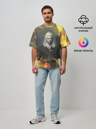 Мужская футболка оверсайз / ГЕРАЛЬТ ВЕДЬМАК