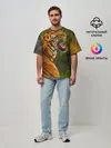 Мужская футболка оверсайз / Тигр 3D