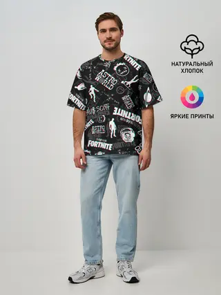 Мужская футболка оверсайз / TRAVIS SCOTT+FORTNITE
