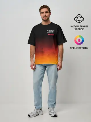 Мужская футболка оверсайз / AUDI | АУДИ