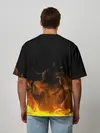 Мужская футболка оверсайз / Секре Сваллотейл в огне Неро