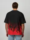 Мужская футболка оверсайз / Монокума despair горит