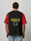 Мужская футболка оверсайз / КУРТ КОБЕЙН | НИРВАНА | ЛОГО