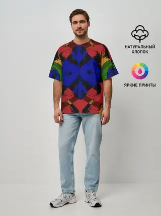 Мужская футболка оверсайз / Абстракция