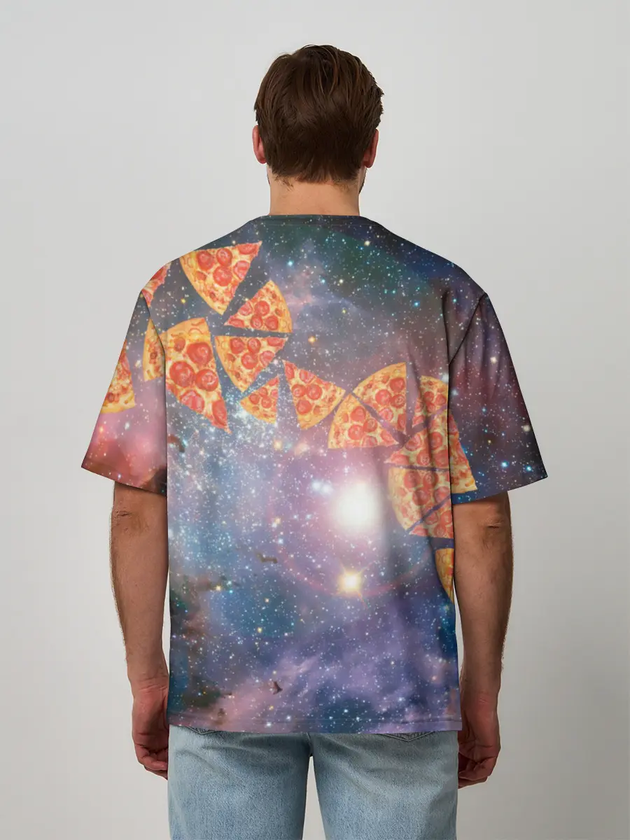 Мужская футболка оверсайз / Кот Диджей