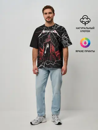 Мужская футболка оверсайз / Metallica