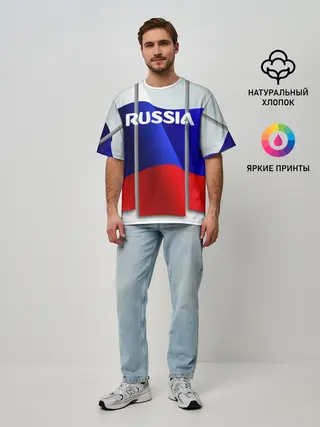 Мужская футболка оверсайз / Россия.