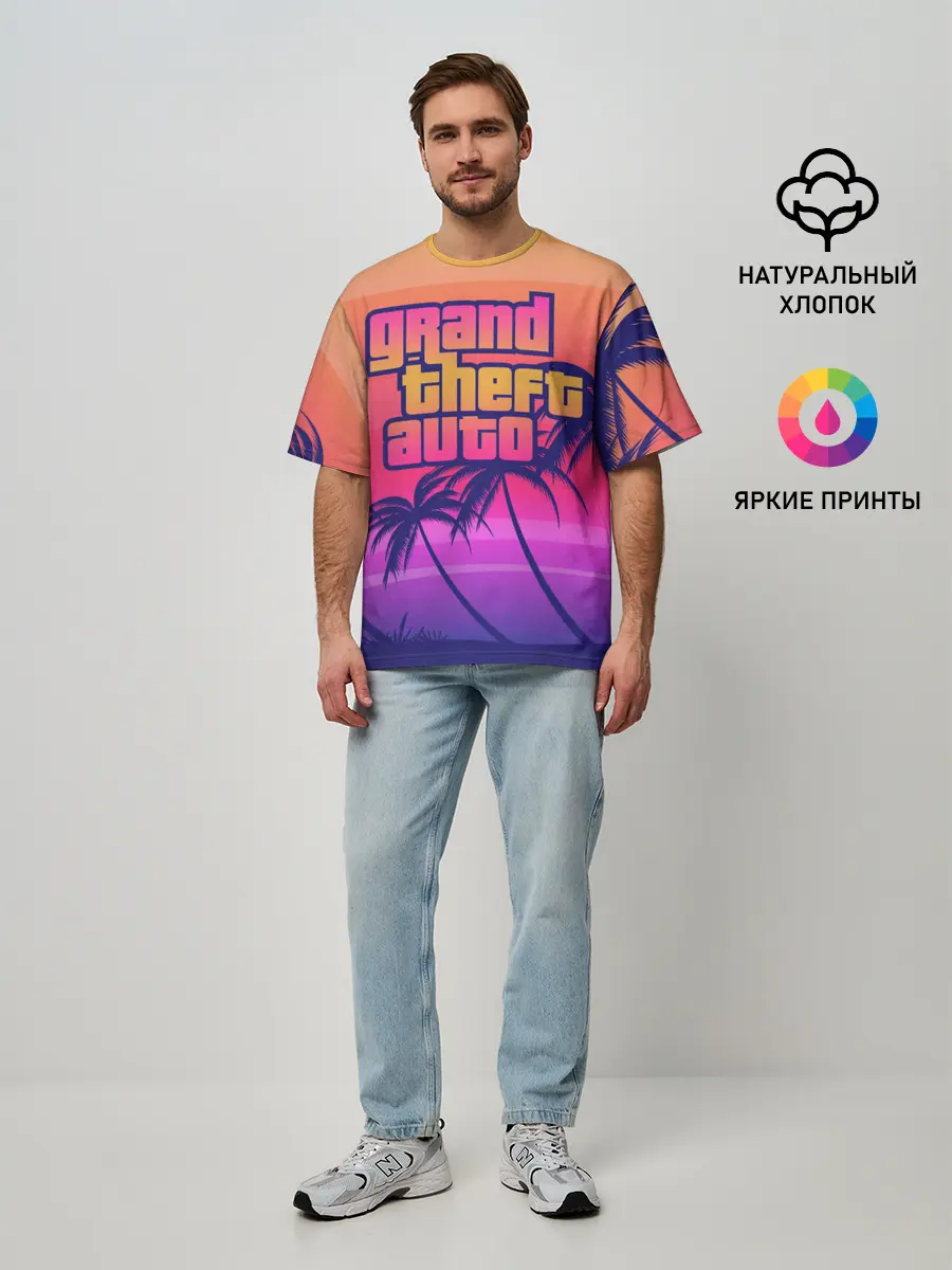 Мужская футболка оверсайз / GTA