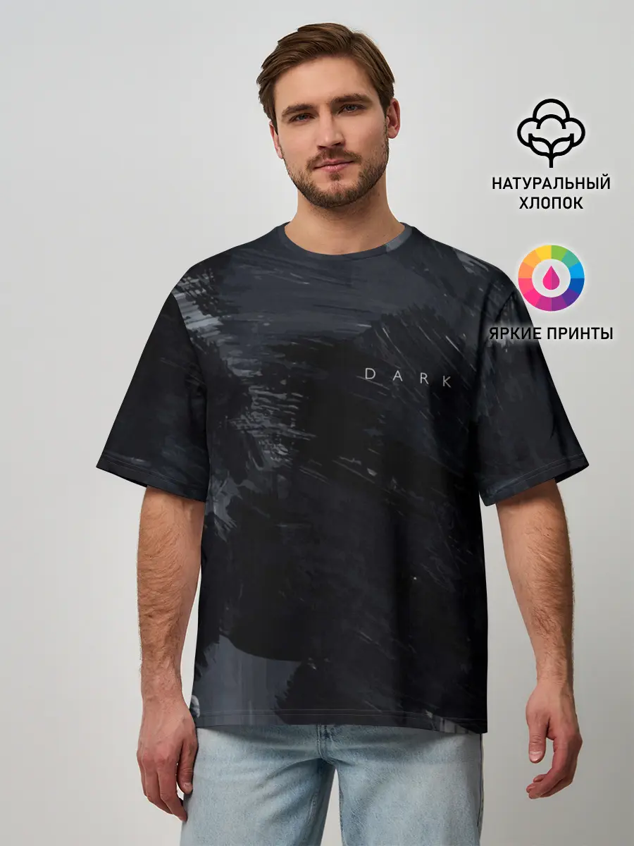 Мужская футболка оверсайз / DARK - No Future