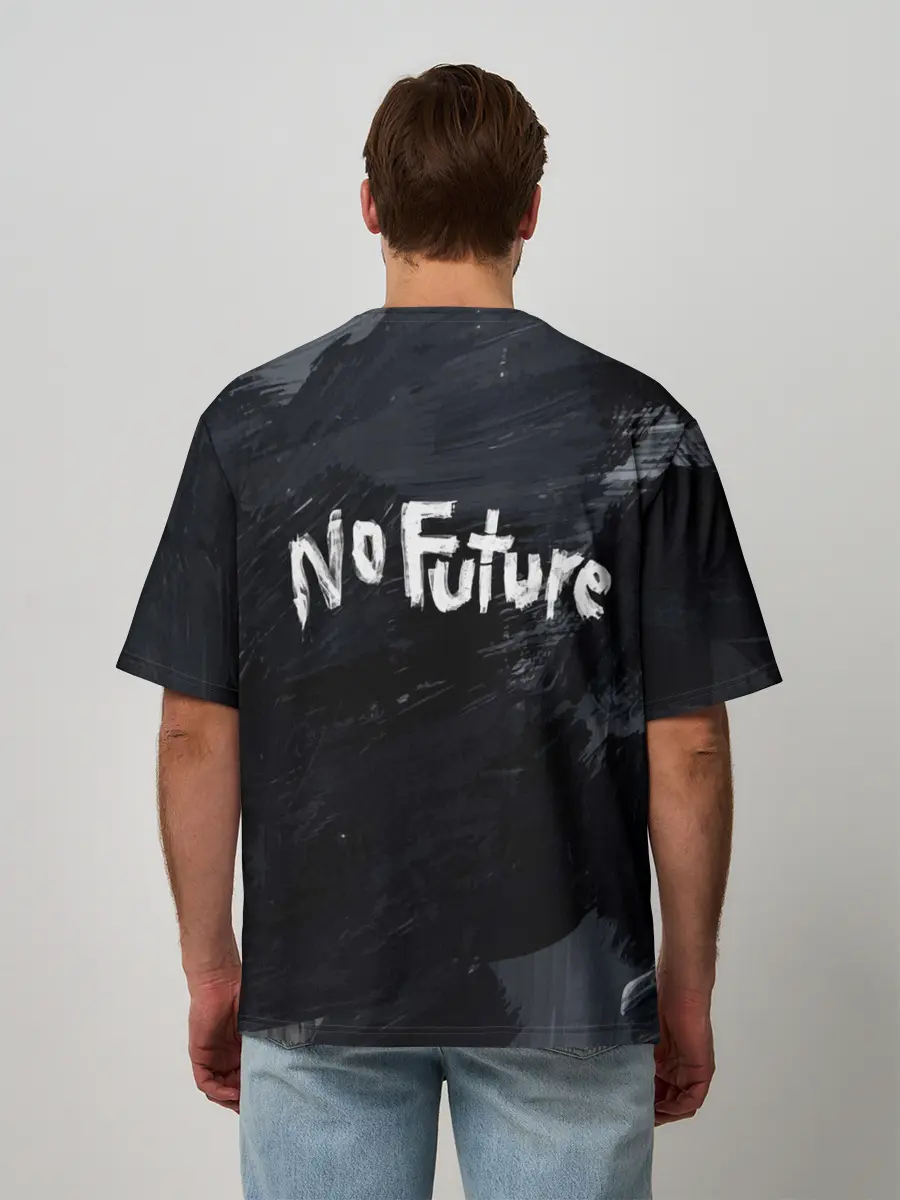 Мужская футболка оверсайз / DARK - No Future