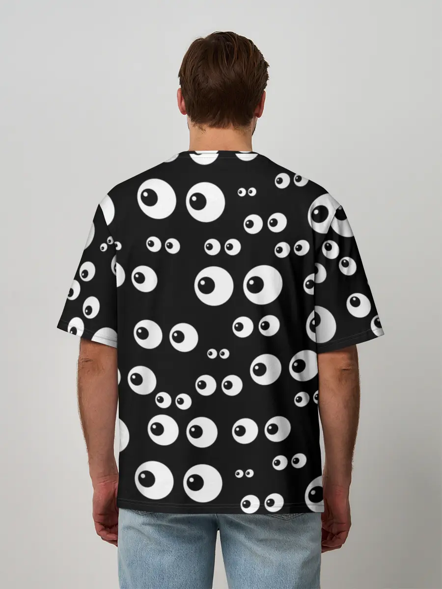 Мужская футболка оверсайз / Глаза