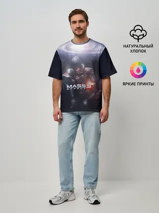 Мужская футболка оверсайз / MASS EFFECT 3