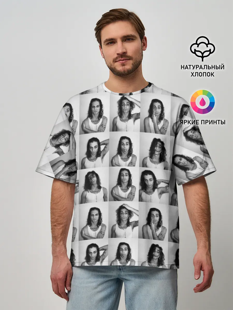 Мужская футболка оверсайз / Damiano David.