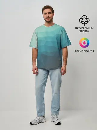 Мужская футболка оверсайз / Геометрия