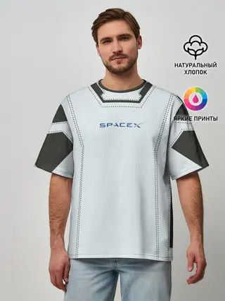 Мужская футболка оверсайз / Скафандр SpaсeX