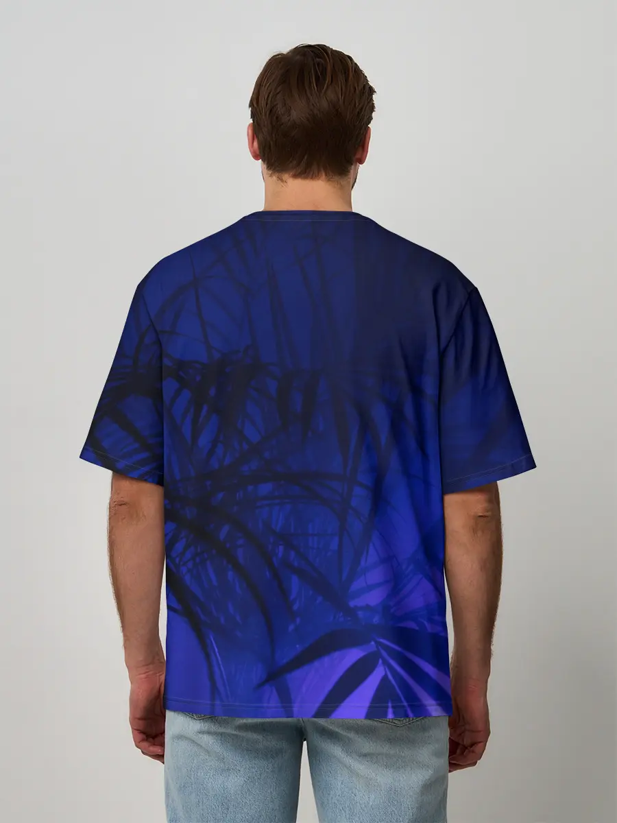 Мужская футболка оверсайз / Тихие джунгли