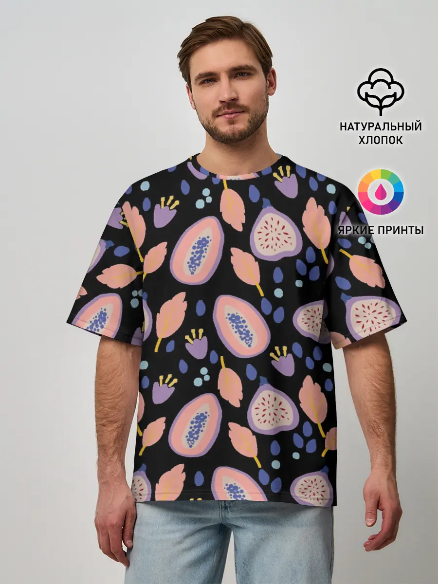 Мужская футболка оверсайз / Папайя