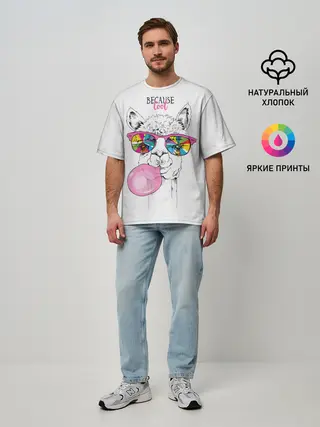 Мужская футболка оверсайз / Because cool