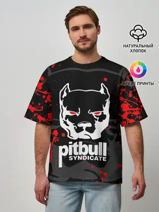 Мужская футболка оверсайз / PITBULL SYNDICATE / ПИТБУДЬ