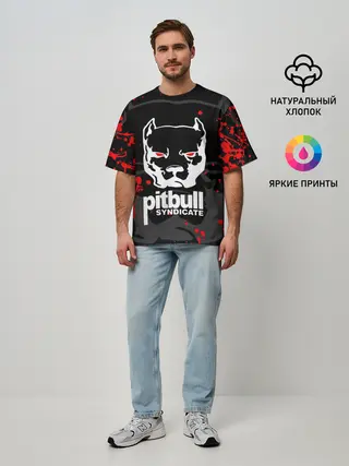 Мужская футболка оверсайз / PITBULL SYNDICATE / ПИТБУДЬ