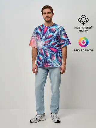 Мужская футболка оверсайз / ABSTRACTION ILLUSION