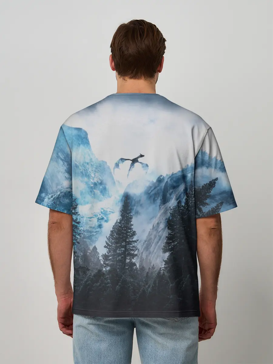 Мужская футболка оверсайз / Skyrim