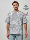 Мужская футболка оверсайз / Голографичная фольга