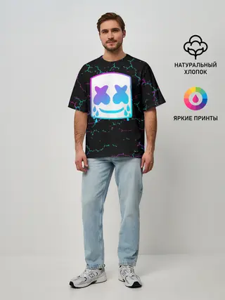 Мужская футболка оверсайз / MARSHMELLO NEON | МАРШМЕЛЛО НЕОН.
