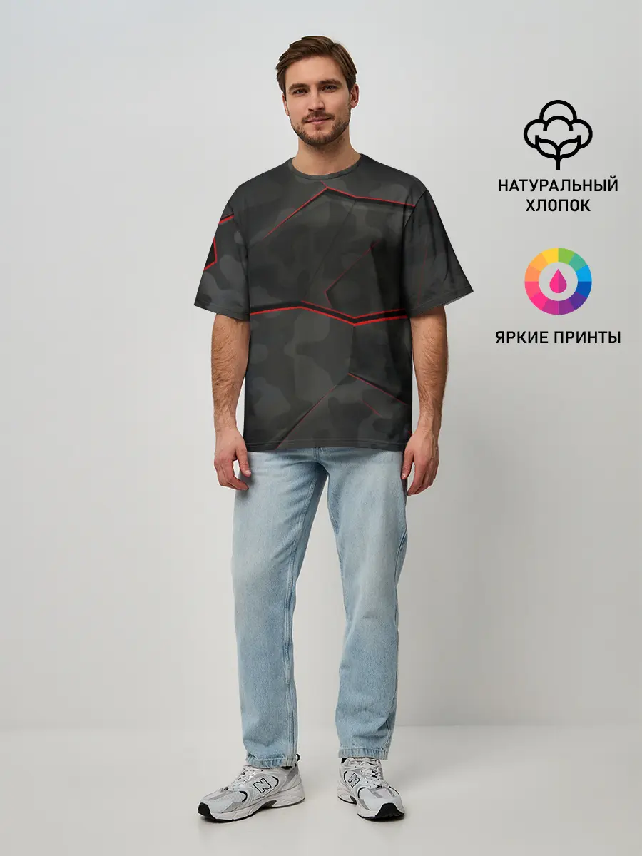 Мужская футболка оверсайз / Текстура.