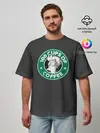 Мужская футболка оверсайз / 100 cups of coffee