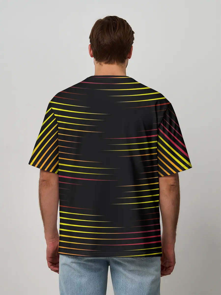 Мужская футболка оверсайз / HORIZONTAL GEOMETRY