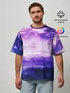 Мужская футболка оверсайз / ФИОЛЕТОВЫЙ РАЙ