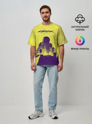 Мужская футболка оверсайз / Cyberpunk 2077