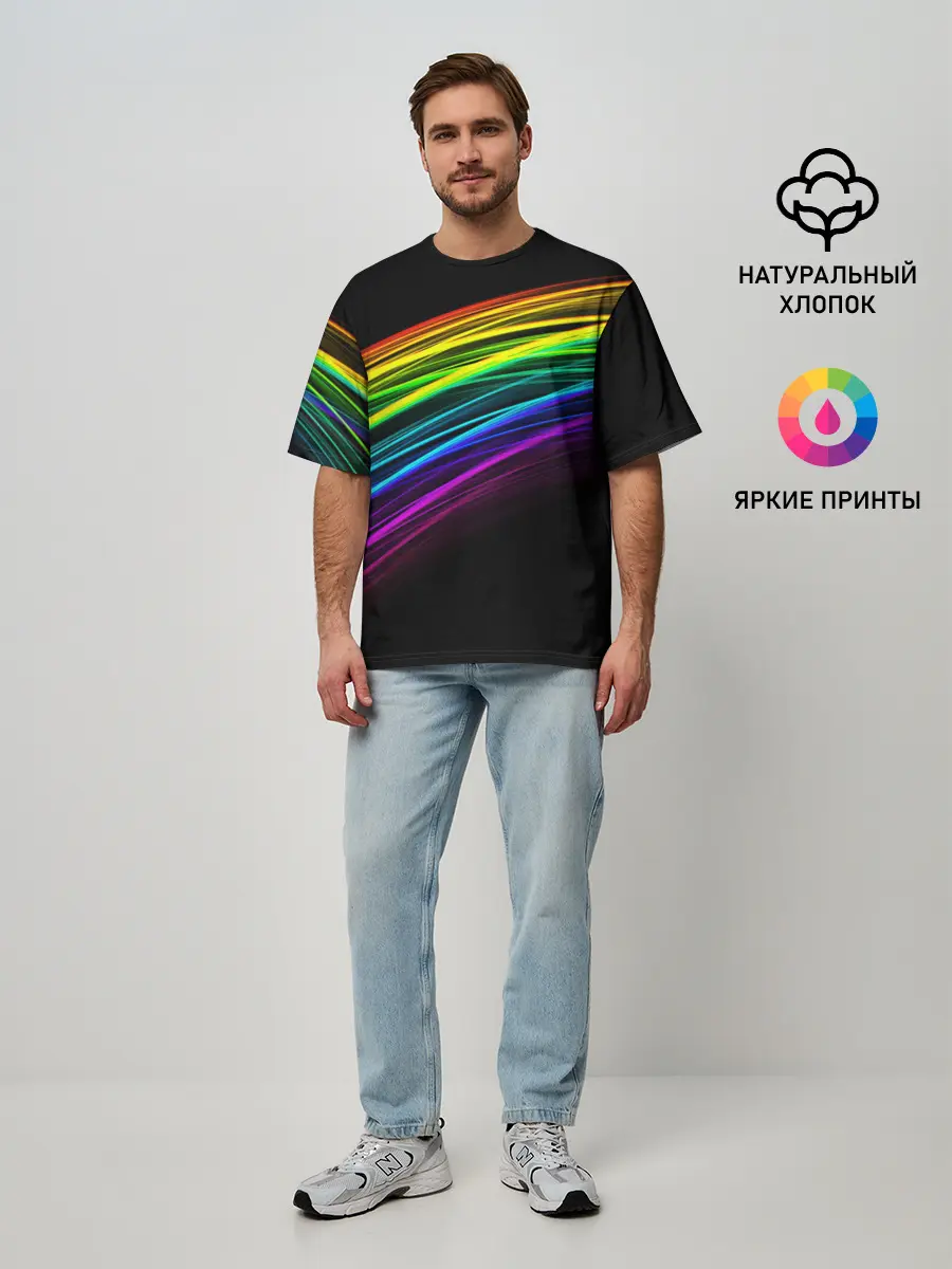 Мужская футболка оверсайз / АБСТРАКЦИЯ