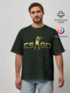 Мужская футболка оверсайз / cs go gold