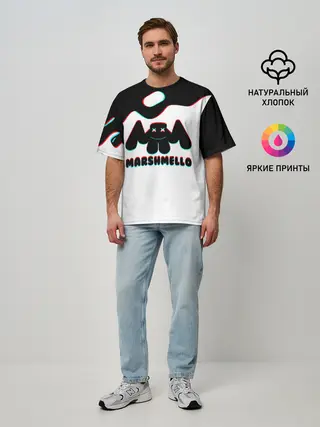 Мужская футболка оверсайз / MARSHMELLO MELT: МАРШМЕЛЛО