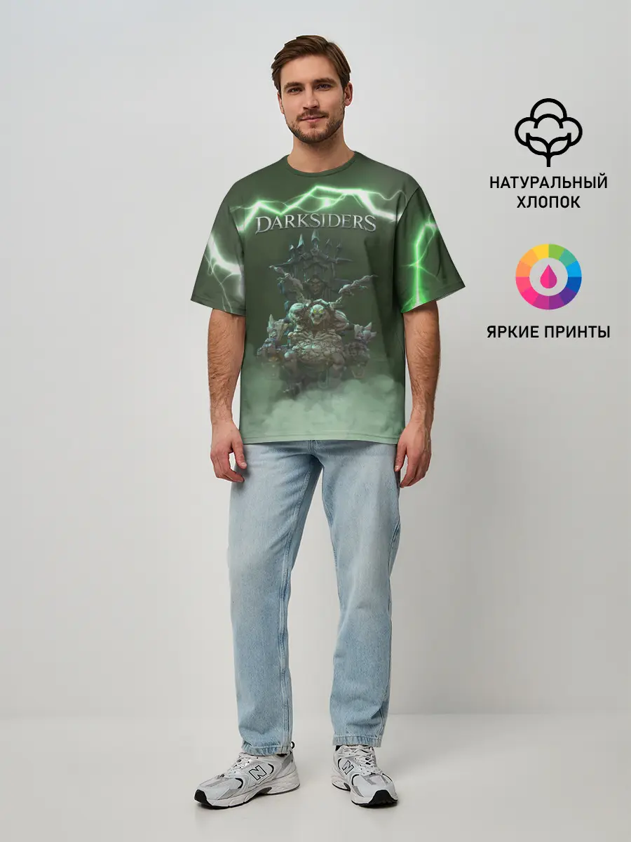 Мужская футболка оверсайз / Darksiders | Гнев Войны