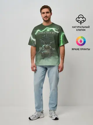Мужская футболка оверсайз / Darksiders | Гнев Войны