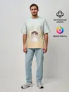 Мужская футболка оверсайз / акварельный ангелок