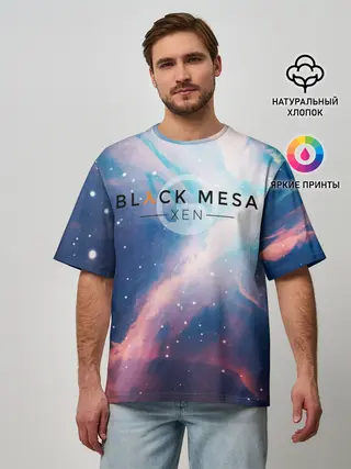 Мужская футболка оверсайз / HALF-LIFE - Black Mesa: XEN