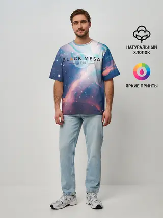 Мужская футболка оверсайз / HALF-LIFE - Black Mesa: XEN