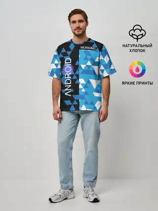 Мужская футболка оверсайз / Detroit:become