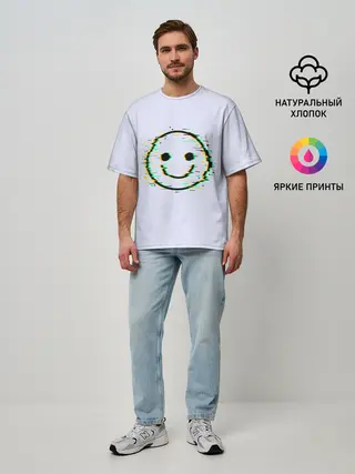 Мужская футболка оверсайз / Smile